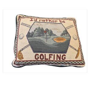 I'd Rather Be Golfing Pillow Tapestry 12x10 Vintage